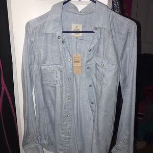 AMERICAN EAGLE Vintage Boyfriend Top SIZE XS